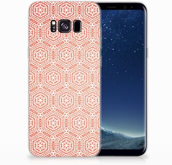 B2Ctelecom Samsung Galaxy S8+ TPU siliconen Hoesje Pattern Orange