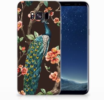 B2Ctelecom Samsung Galaxy S8+ TPU siliconen Hoesje Pauw met Bloemen