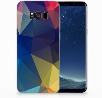 B2Ctelecom Samsung Galaxy S8+ TPU siliconen Hoesje Polygon Dark