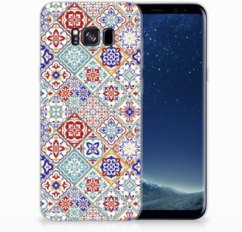 B2Ctelecom Samsung Galaxy S8+ TPU siliconen Hoesje Tiles Color