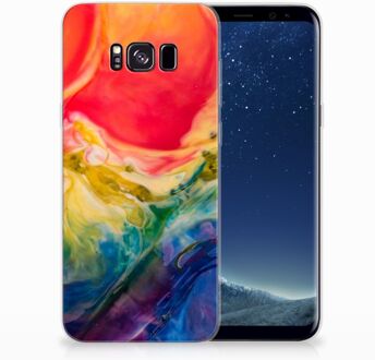 B2Ctelecom Samsung Galaxy S8+ TPU siliconen Hoesje Watercolor Dark