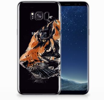 B2Ctelecom Samsung Galaxy S8+ TPU siliconen Hoesje Watercolor Tiger