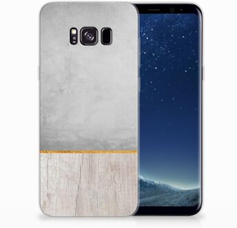 B2Ctelecom Samsung Galaxy S8+ TPU siliconen Hoesje Wood Concrete