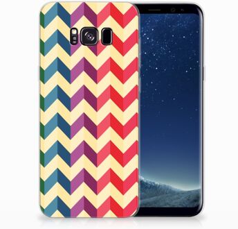 B2Ctelecom Samsung Galaxy S8+ TPU siliconen Hoesje Zigzag Color