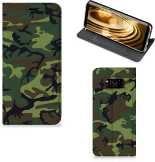 B2Ctelecom Samsung Galaxy S8 Standcase Hoesje Design Army Dark