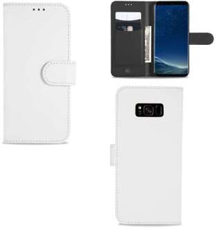 B2Ctelecom Samsung Galaxy S8 Telefoonhoesje Wit met Opbergvakjes