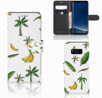 B2Ctelecom Samsung Galaxy S8 Wallet Bookcase Hoesje Design Banana Tree