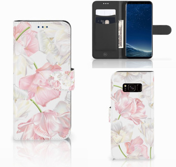 B2Ctelecom Samsung Galaxy S8 Wallet Bookcase Hoesje Design Lovely Flowers