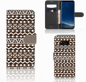 B2Ctelecom Samsung Galaxy S8 Wallet Case Aztec Brown