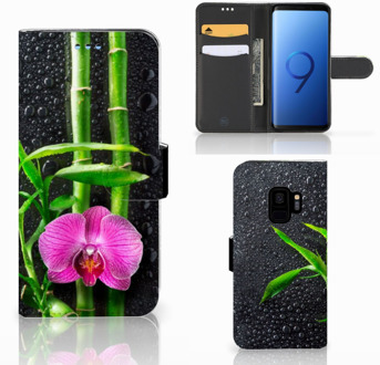 B2Ctelecom Samsung Galaxy S9 Book Case Design Orchidee