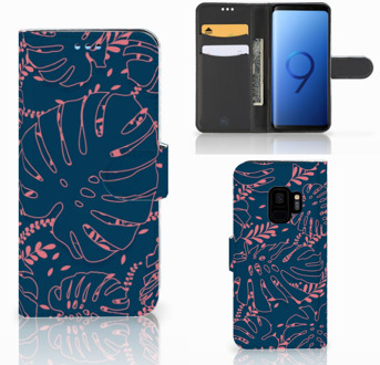 B2Ctelecom Samsung Galaxy S9 Book Case Design Palm Leaves