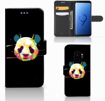 B2Ctelecom Samsung Galaxy S9 Book Case Design Panda Color