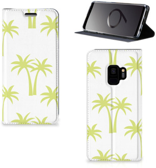 B2Ctelecom Samsung Galaxy S9 Book Wallet Case Palmtrees