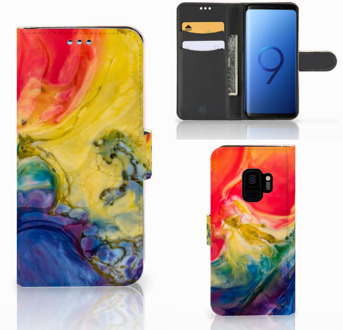 B2Ctelecom Samsung Galaxy S9 Bookcover Watercolor Dark