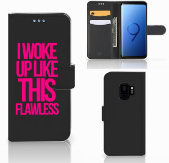 B2Ctelecom Samsung Galaxy S9 Bookstyle Case Woke Up