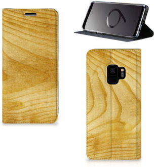 B2Ctelecom Samsung Galaxy S9 Flipcover Licht Hout