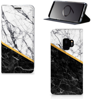 B2Ctelecom Samsung Galaxy S9 Flipcover Marble White Black