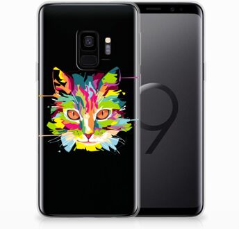 B2Ctelecom Samsung Galaxy S9 Hoesje Cat Color