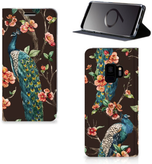 B2Ctelecom Samsung Galaxy S9 Hoesje Design Pauw met Bloemen