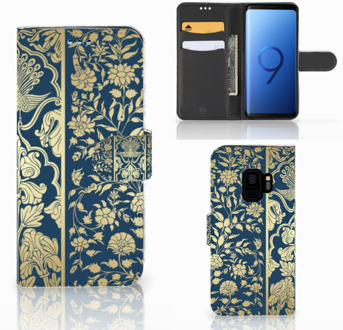 B2Ctelecom Samsung Galaxy S9 Hoesje Golden Flowers