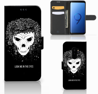 B2Ctelecom Samsung Galaxy S9 Plus Book Case Skull Hair