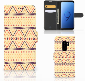 B2Ctelecom Samsung Galaxy S9 Plus Bookcase Hoesje Aztec Yellow