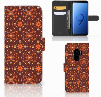 B2Ctelecom Samsung Galaxy S9 Plus Bookcase Hoesje Batik Brown