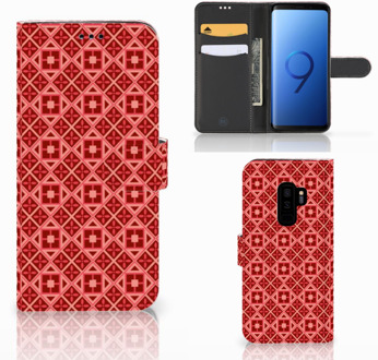 B2Ctelecom Samsung Galaxy S9 Plus Bookcase Hoesje Batik Red