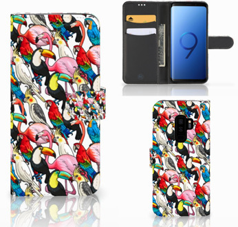 B2Ctelecom Samsung Galaxy S9 Plus Bookcase Hoesje Birds