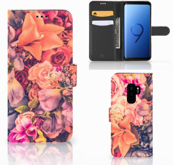 B2Ctelecom Samsung Galaxy S9 Plus Bookcase Hoesje Design Bosje Bloemen