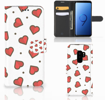 B2Ctelecom Samsung Galaxy S9 Plus Bookcase Hoesje Design Hearts