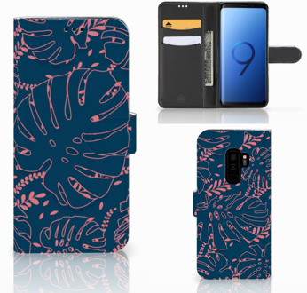 B2Ctelecom Samsung Galaxy S9 Plus Bookcase Hoesje Design Palm Leaves