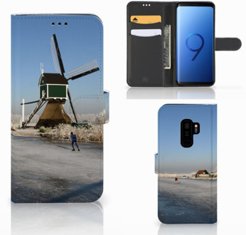 B2Ctelecom Samsung Galaxy S9 Plus Bookcase Hoesje Design Schaatsers