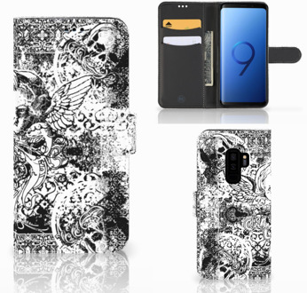 B2Ctelecom Samsung Galaxy S9 Plus Bookcase Hoesje Design Skulls Angel