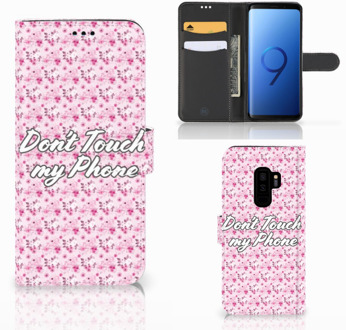 B2Ctelecom Samsung Galaxy S9 Plus Bookcase Hoesje Flowers Pink DTMP