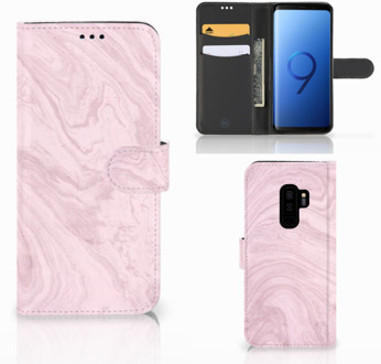 B2Ctelecom Samsung Galaxy S9 Plus Bookcase Hoesje Marble Pink