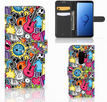 B2Ctelecom Samsung Galaxy S9 Plus Bookcase Hoesje Punk Rock