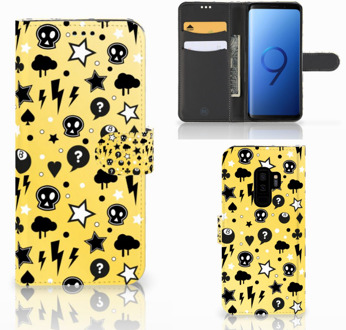 B2Ctelecom Samsung Galaxy S9 Plus Bookcase Hoesje Punk Yellow