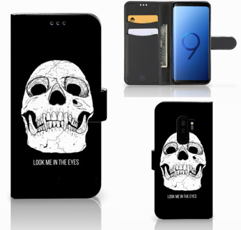 B2Ctelecom Samsung Galaxy S9 Plus Bookcase Hoesje Skull Eyes