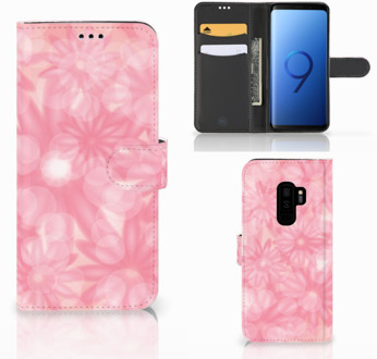 B2Ctelecom Samsung Galaxy S9 Plus Bookcase Hoesje Spring Flowers