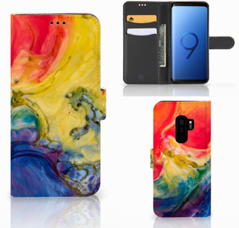 B2Ctelecom Samsung Galaxy S9 Plus Bookcase Hoesje Watercolor Dark