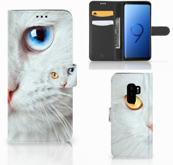 B2Ctelecom Samsung Galaxy S9 Plus Bookcase Hoesje Witte Kat