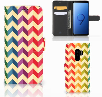 B2Ctelecom Samsung Galaxy S9 Plus Bookcase Hoesje Zigzag Color