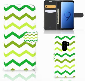 B2Ctelecom Samsung Galaxy S9 Plus Bookcase Hoesje Zigzag Groen