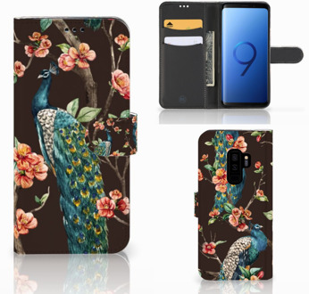 B2Ctelecom Samsung Galaxy S9 Plus Design Hoesje Pauw met Bloemen