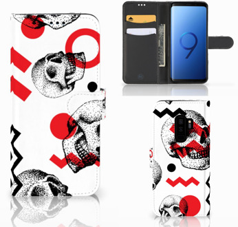 B2Ctelecom Samsung Galaxy S9 Plus Design Hoesje Skulls Red