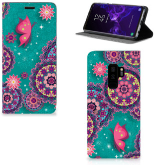 B2Ctelecom Samsung Galaxy S9 Plus Standcase Hoesje Cirkels en Vlinders