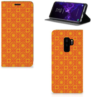 B2Ctelecom Samsung Galaxy S9 Plus Standcase Hoesje Design Batik Orange