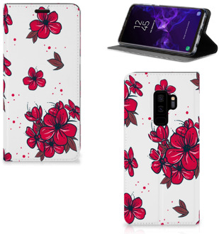 B2Ctelecom Samsung Galaxy S9 Plus Standcase Hoesje Design Blossom Red