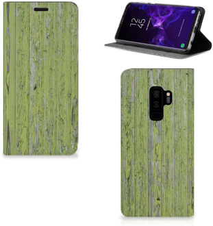 B2Ctelecom Samsung Galaxy S9 Plus Standcase Hoesje Design Green Wood